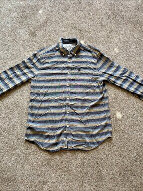 Men's Penguin Striped Button Down Shirt - Medium